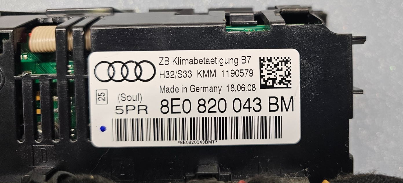 🔥05-09 Audi A4 S4 RS4 Dash AC Heater Climate Temperature Control Conditioning