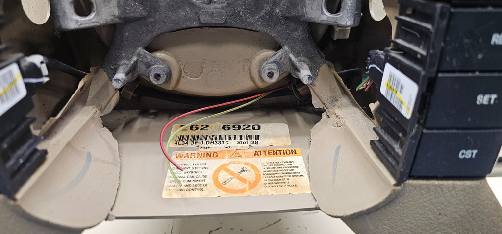 🔥2004-2008 Ford F-150 Tan Leather Wrapped Steering Wheel OEM CONTROL SWITCH TAN
