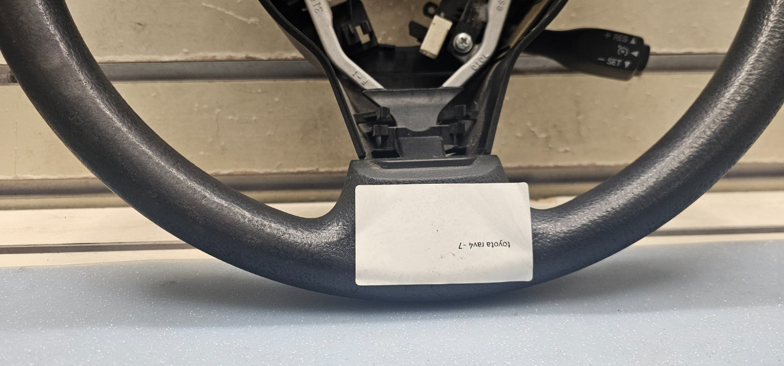 🔥06-12 TOYOTA RAV4 LEFT DRIVER STEERING COLUMN WHEEL COVER LEATHER BLACK OEM