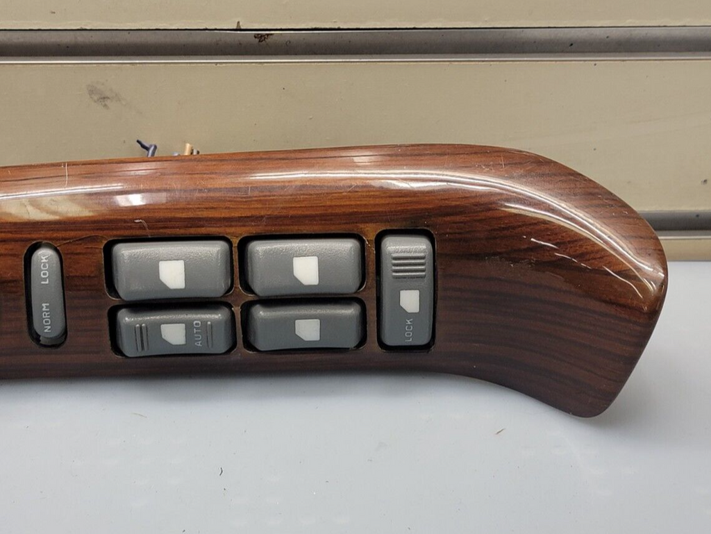 99-00 Cadillac Escalade Left Driver Window Switch Lock Control OEM woodgrain