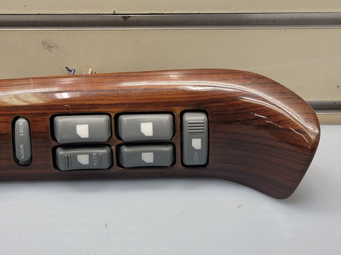 99-00 Cadillac Escalade Left Driver Window Switch Lock Control OEM woodgrain