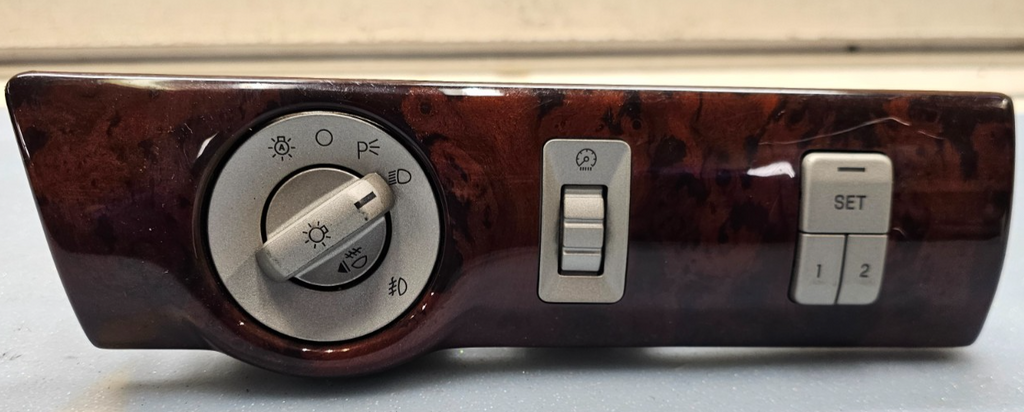 🔥03-05 Lincoln Aviator Dash Headlight Lamp Control Switch Assembly Woodgrain