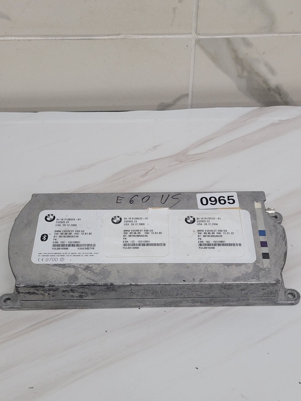 🔥06-08 BMW CDMA TELEMATICS BLUETOOTH CONTROL MODULE Everest 84.10 9120742-01