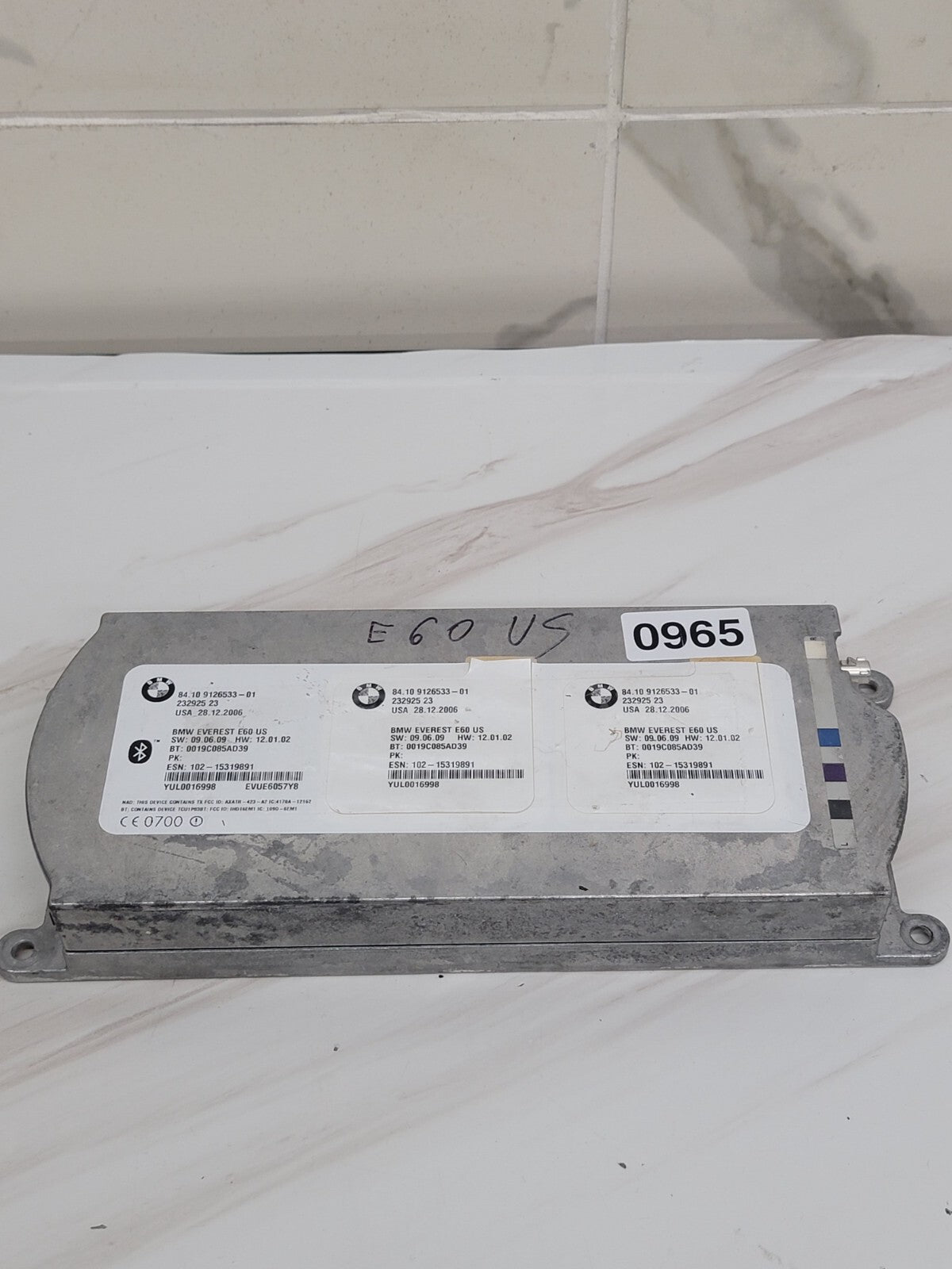 🔥06-08 BMW CDMA TELEMATICS BLUETOOTH CONTROL MODULE Everest 84.10 9120742-01