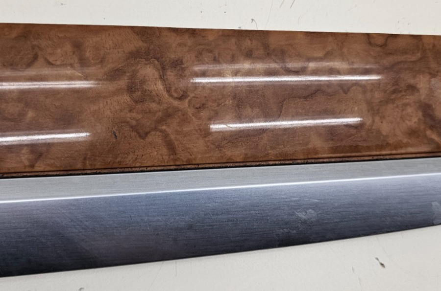 🔥08-12 BUICK ENCLAVE Center Dash Clock Instrument Panel Trim Woodgrain Silver