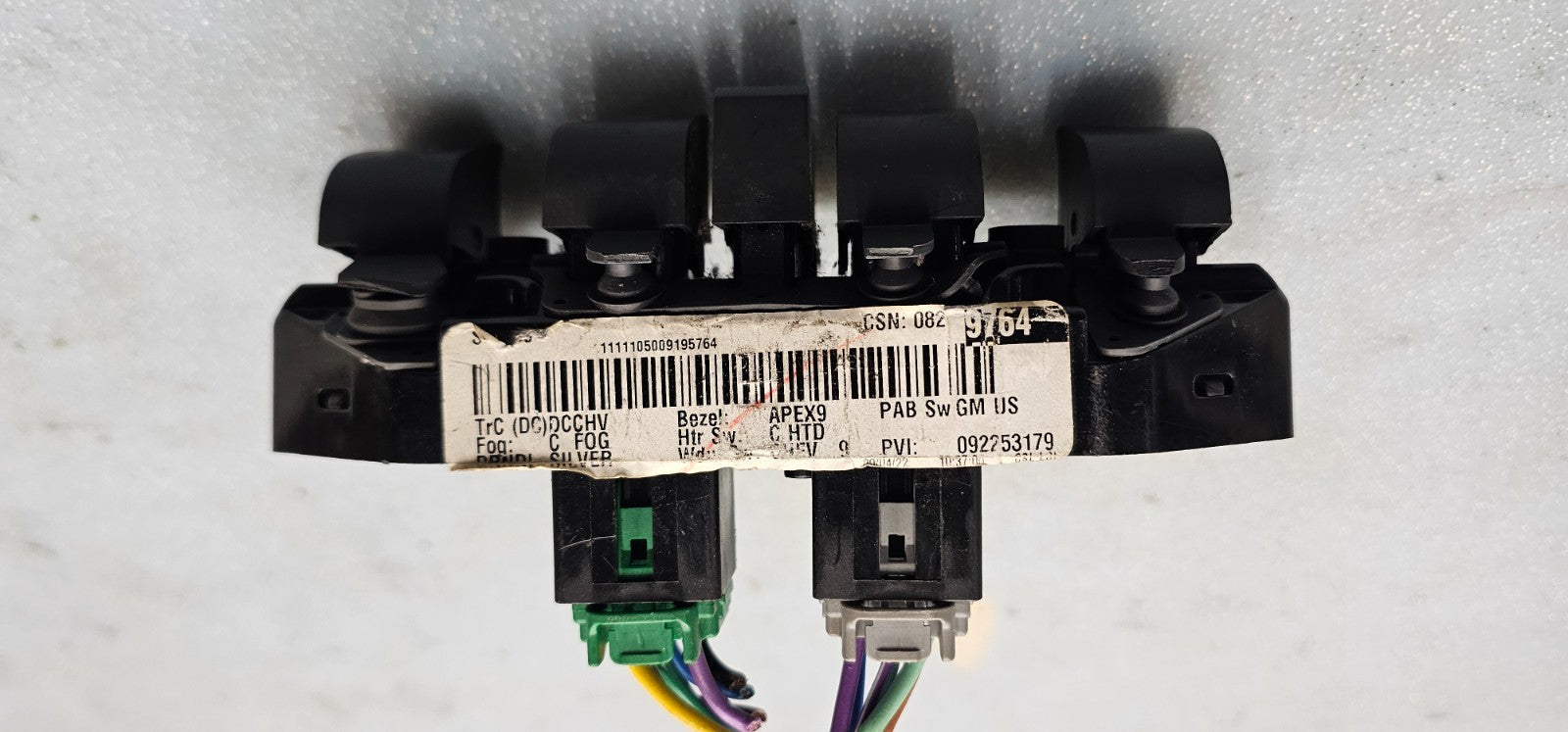 🔥09 Equinox Front Left Driver Master Door Window Power Switch Assembly BLACK