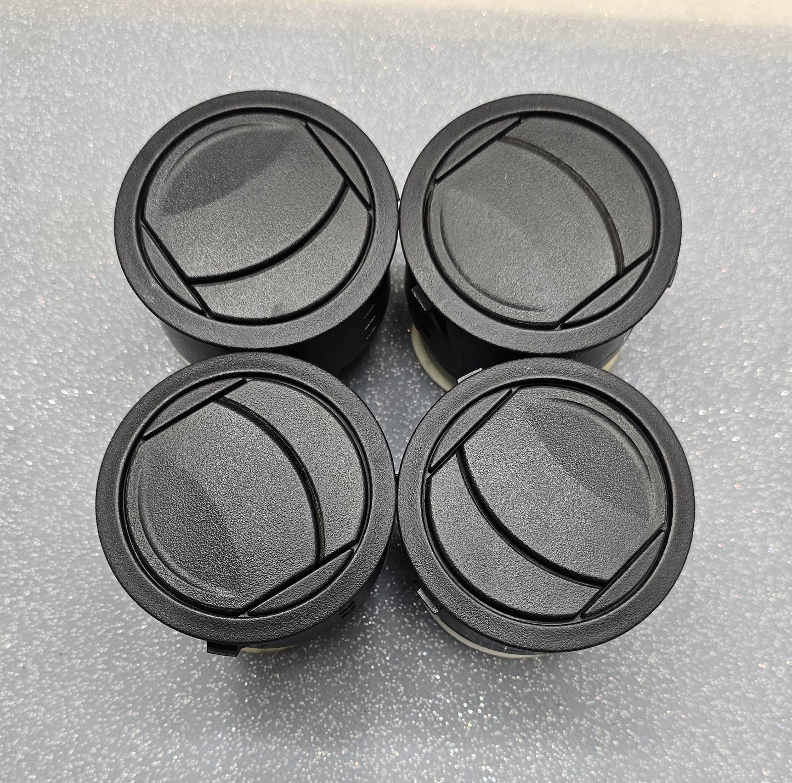 06-10 Jeep Commander A/C Heat Dash Air Vents Insert Black Set of 4 OEM/JC
