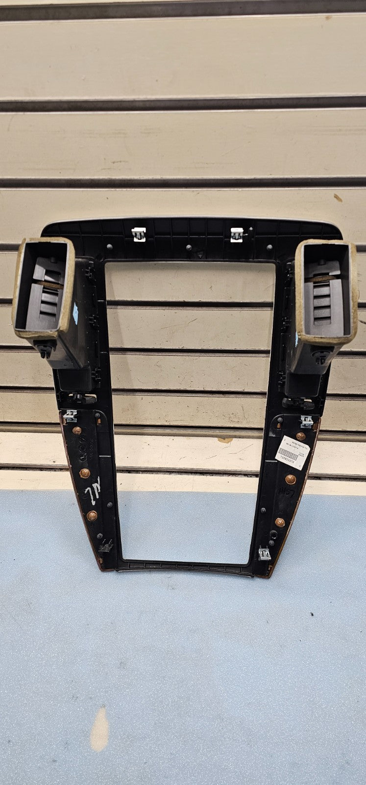 🔥08-11 CADILLAC STS CENTER DASH RADIO STEREO NAVIGATION TRIM BEZEL SILVER/WOOD
