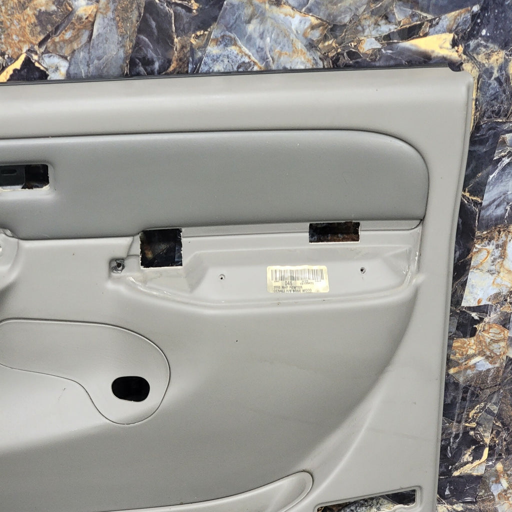 🔥03-06 Silverado SIERRA Door Panel Front RIGHT Passenger/No Arm LIGHT GRAY D5