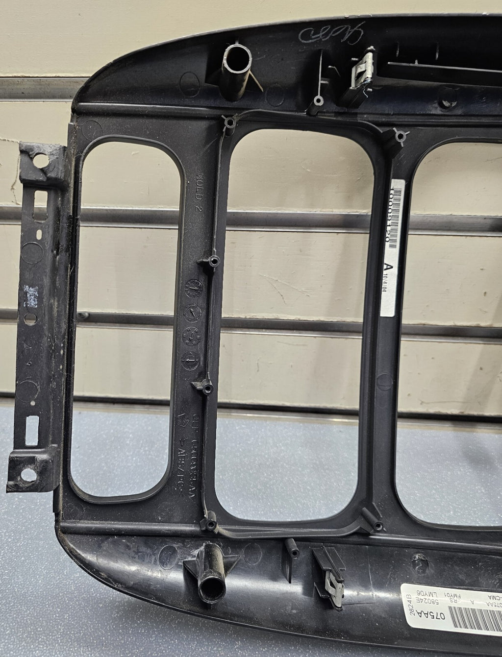 🔥01-07 Caravan Town & Country dash radio climate TRIM bezel Carbon Fiber Black