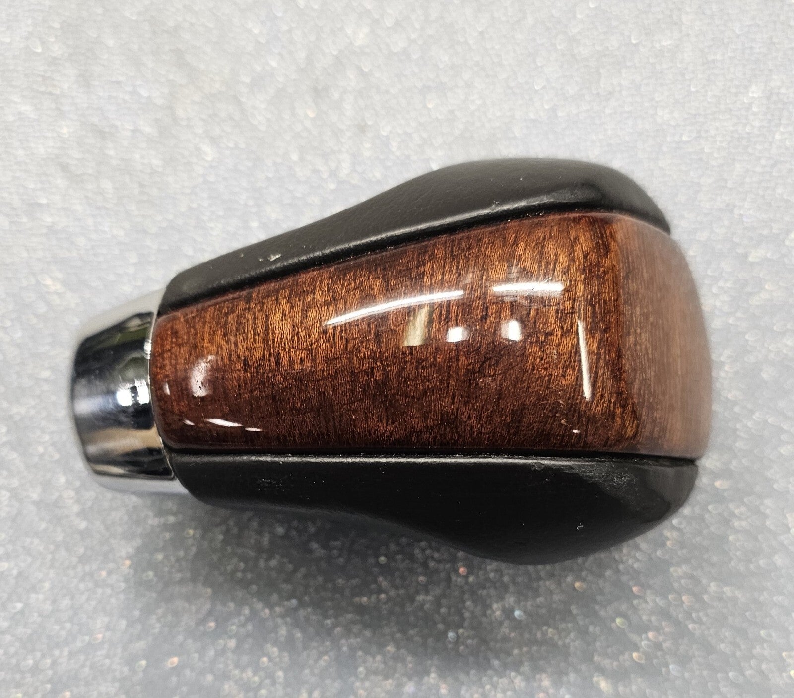 04-07 CADILLAC CTS SRX STS WOOD FRONT AUTOMATIC GEAR SHIFTER KNOB HANDLE LEATHER