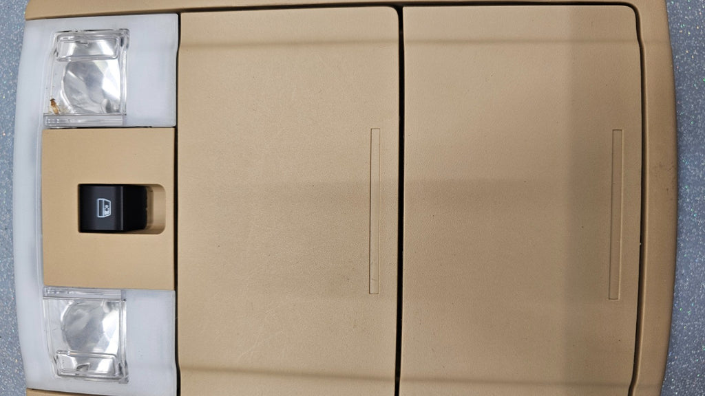 🔥07-19 EDGE TAURUS F150 FRONT OVERHEAD CONSOLE DOME LIGHT STORAGE ASSEMBLY TAN