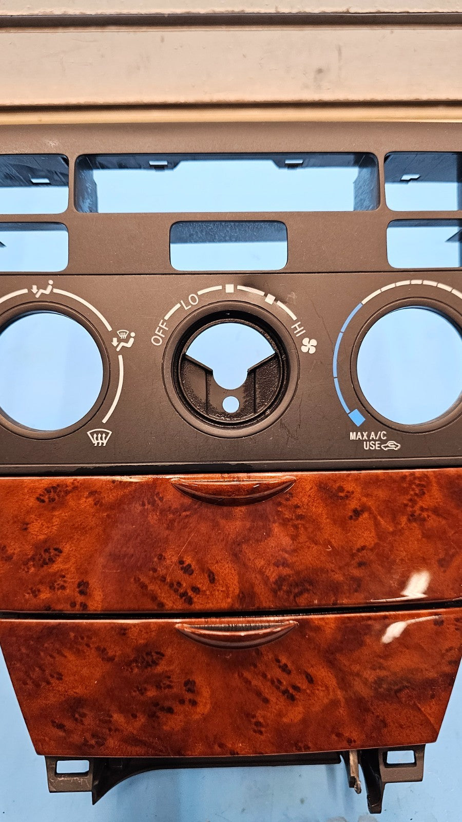 🔥03-08 TOYOTA COROLLA CENTER DASH CLIMATE CONTROL BEZEL TRIM PANEL WOOD OEM
