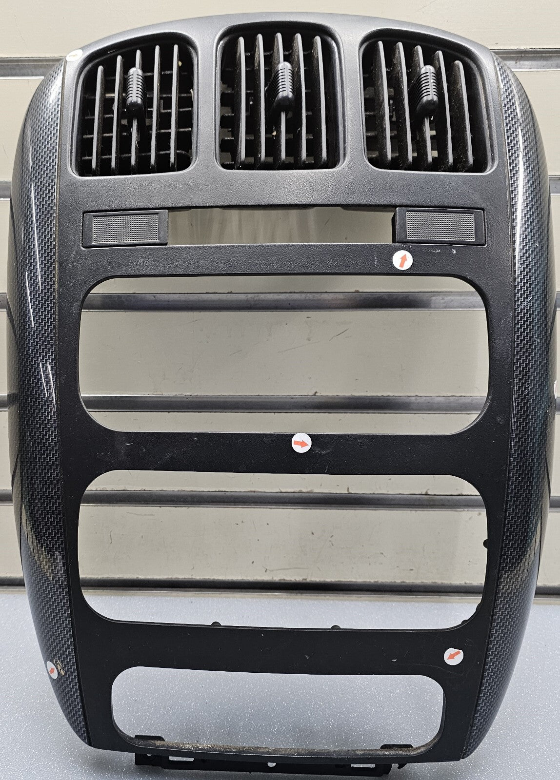 🔥01-07 Caravan Town & Country dash radio climate TRIM Bezel Carbon Fiber Black