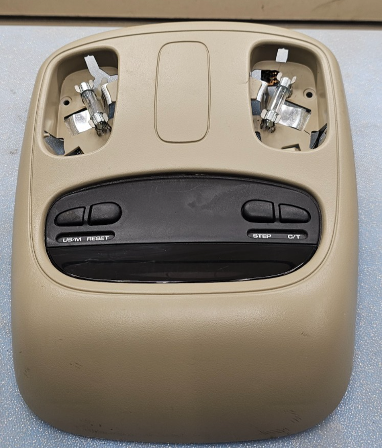 🔥02-05 Dodge RAM Overhead Console DOME Light Roof Storage Compartment Tan