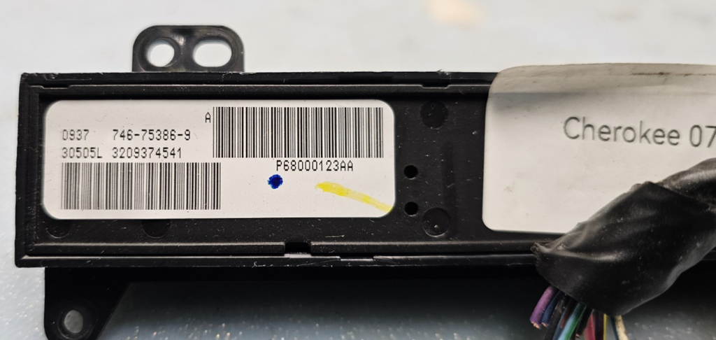 🔥06-07 Cherokee Commander Information Switch Control Instrument Panel BLACK OEM