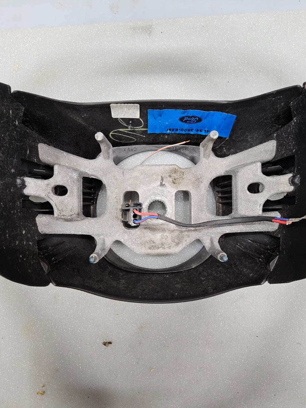 99-07 FORD F250 F350 SUPER DUTY PICKUP Steering Wheel Leather Column Shift Black