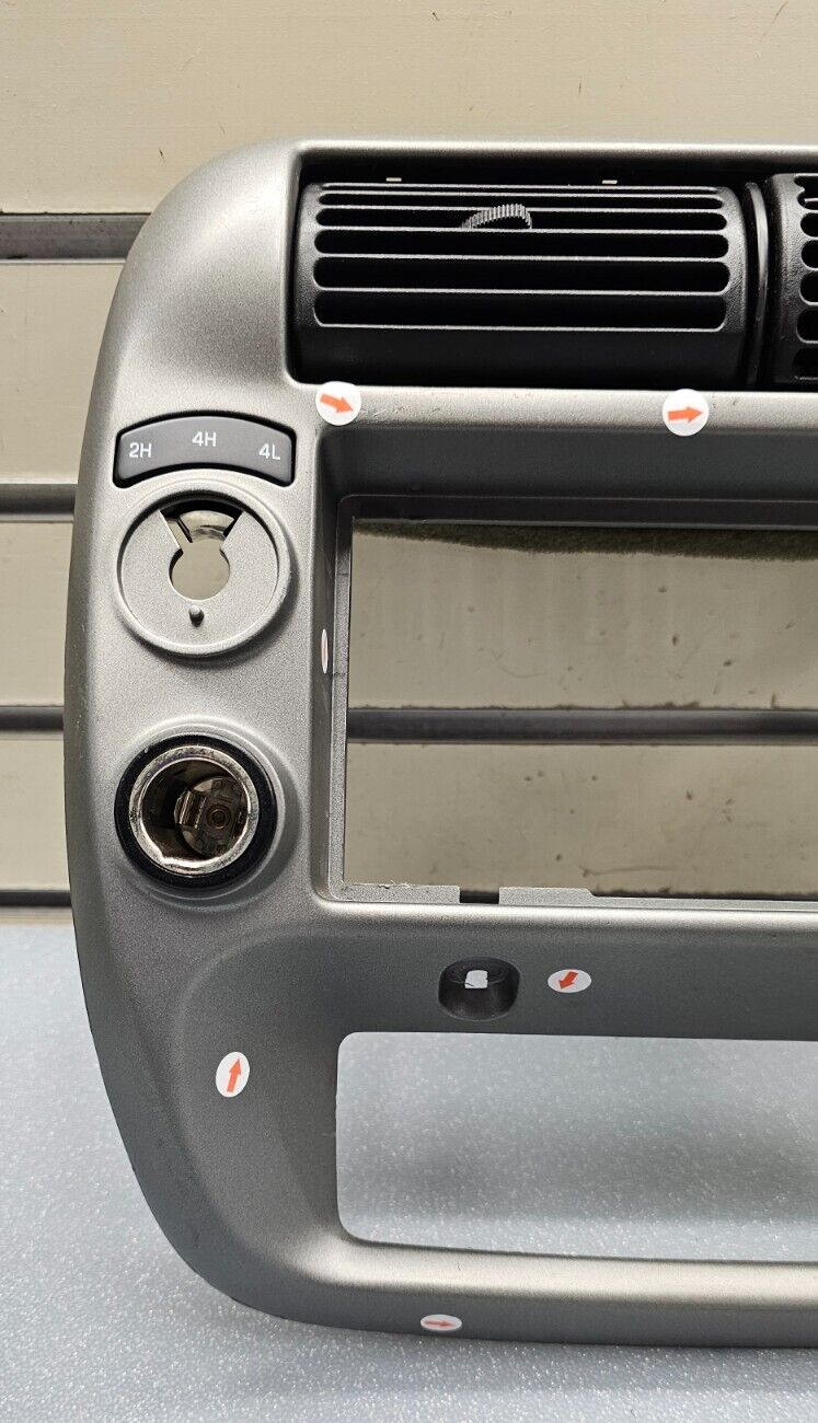 95-10 Ford Ranger EXPLORER Center Dash Radio Trim Surround Bezel Trim SILVER B2
