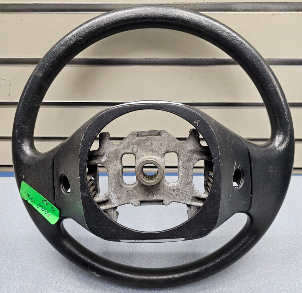 🔥97-03 Ford F150 F250 Expedition Leather Steering Wheel Cruise Cover Black OEM