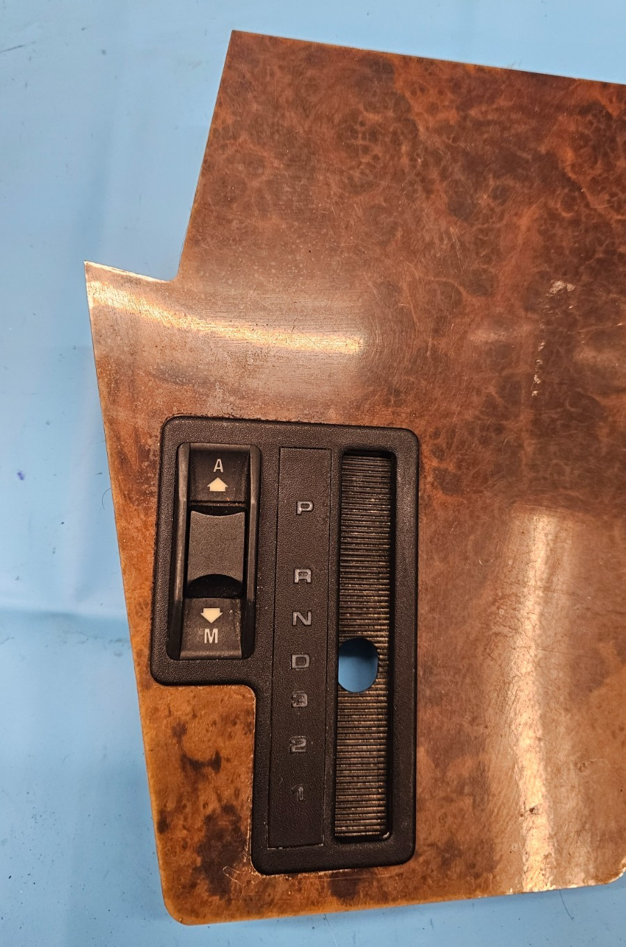 🔥88-94 BMW E32 E34 Automatic Wood Center Console Shifter Shift Panel Bezel Wood
