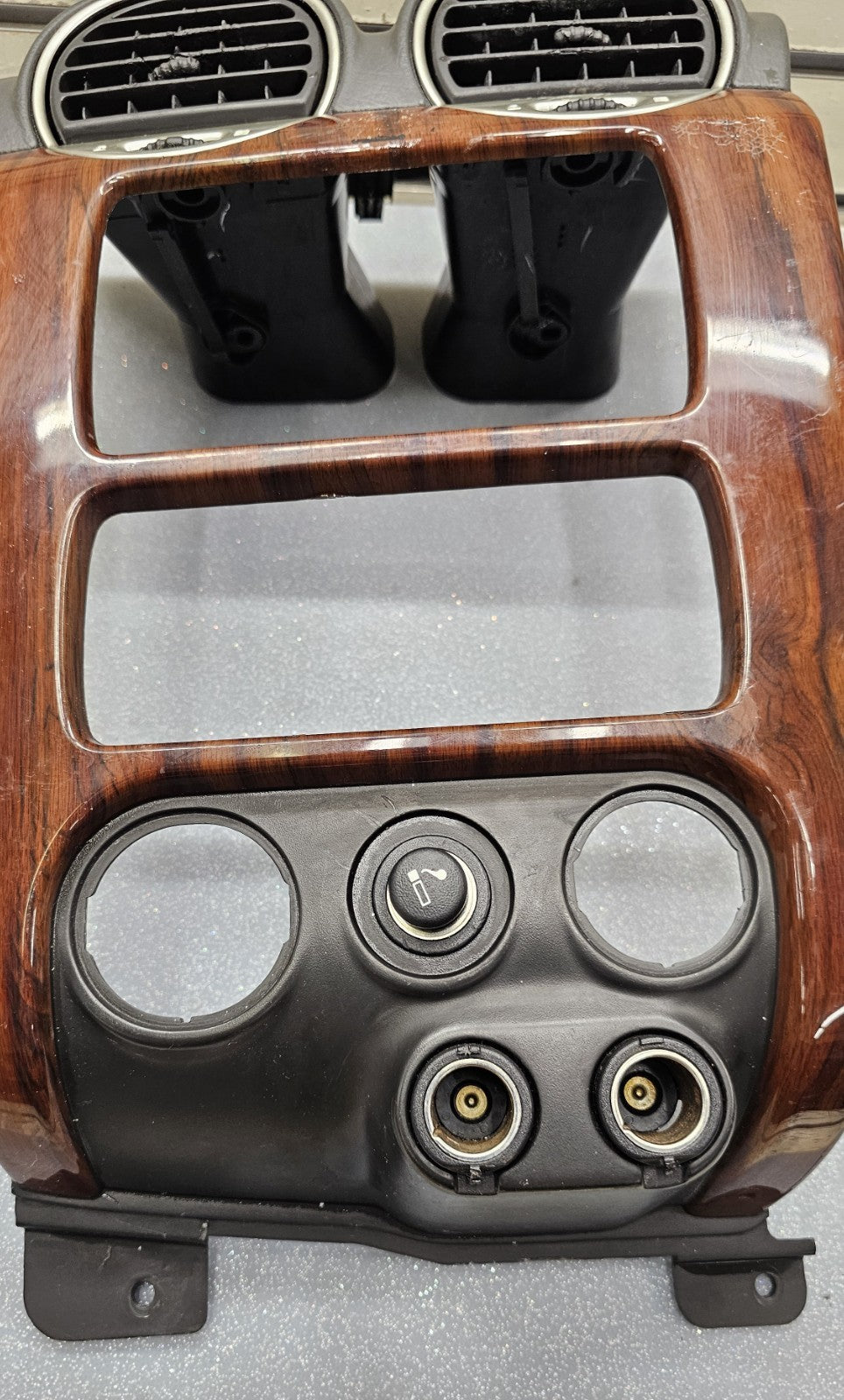 🔥02-09 GMC ENVOY XL DASH FRONT RADIO STEREO DISPLAY BEZEL CLIMATE CONTROL WOOD
