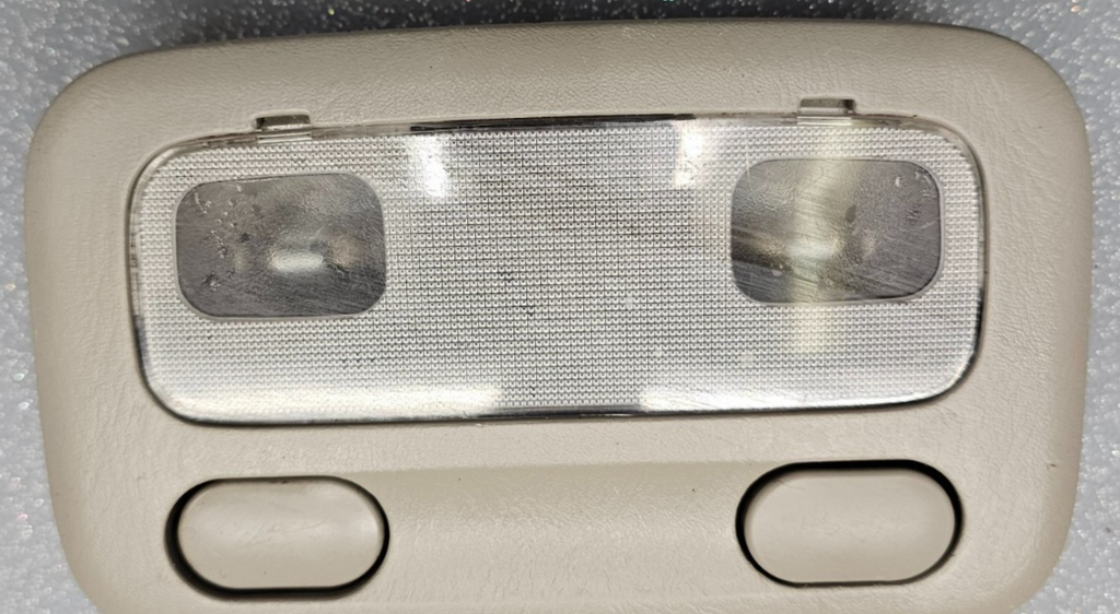 🔥95-99 Nissan Maxima Overhead Console Dome Map Light Lamp Storage Assembly Tan