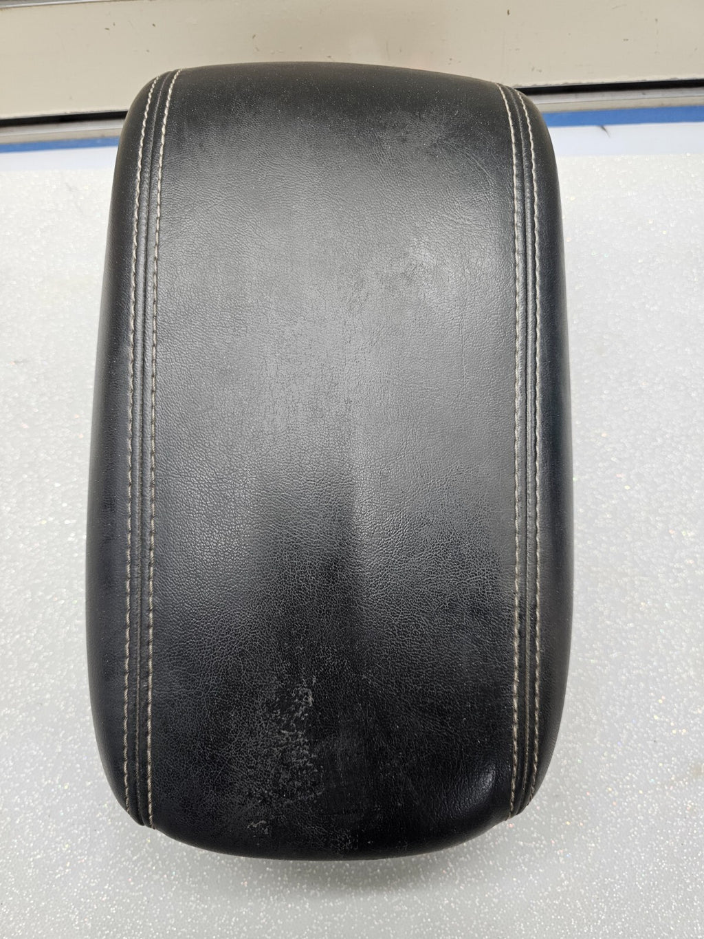 🔥13-16 DODGE DART FRONT CENTER CONSOLE ARM REST LID LEATHER BLACK TOP PAD COVER