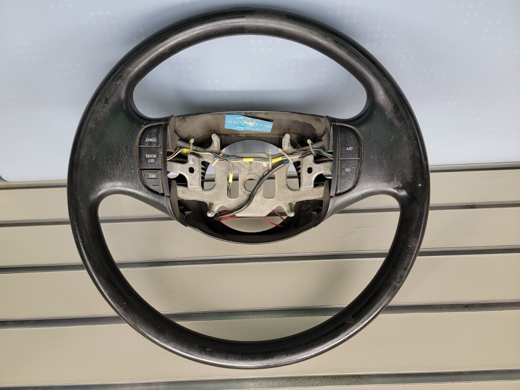 🔥1997-2003 Ford F-150 Leather Steering Wheel Cruise Dash black