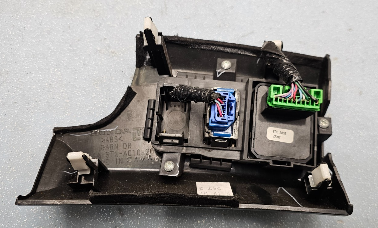 🔥2007-2013 Acura MDX Dash Mirror switch Control trim Molding Dark BLACK OEM