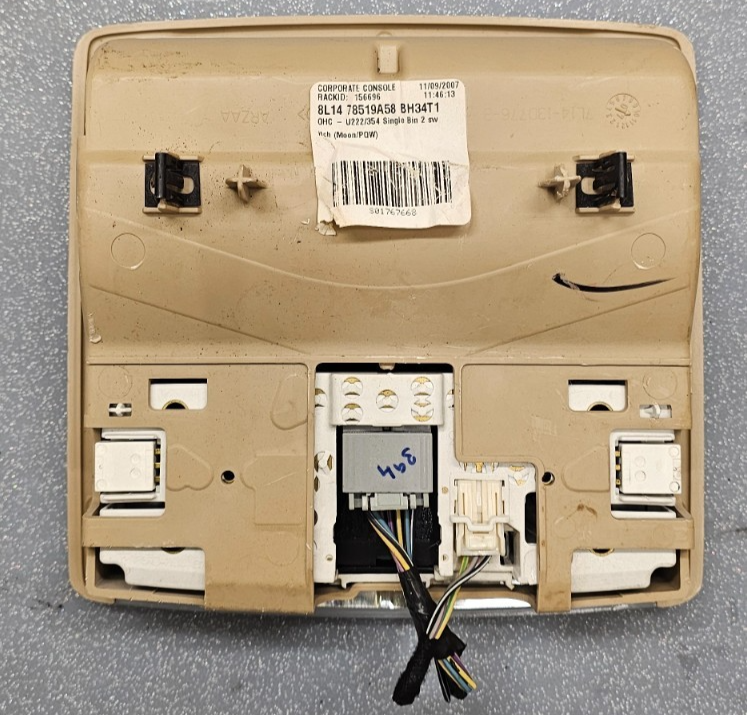 🔥07-14 Ford Edge Overhead Console Storage Compartment Dome Light Assembly TAN