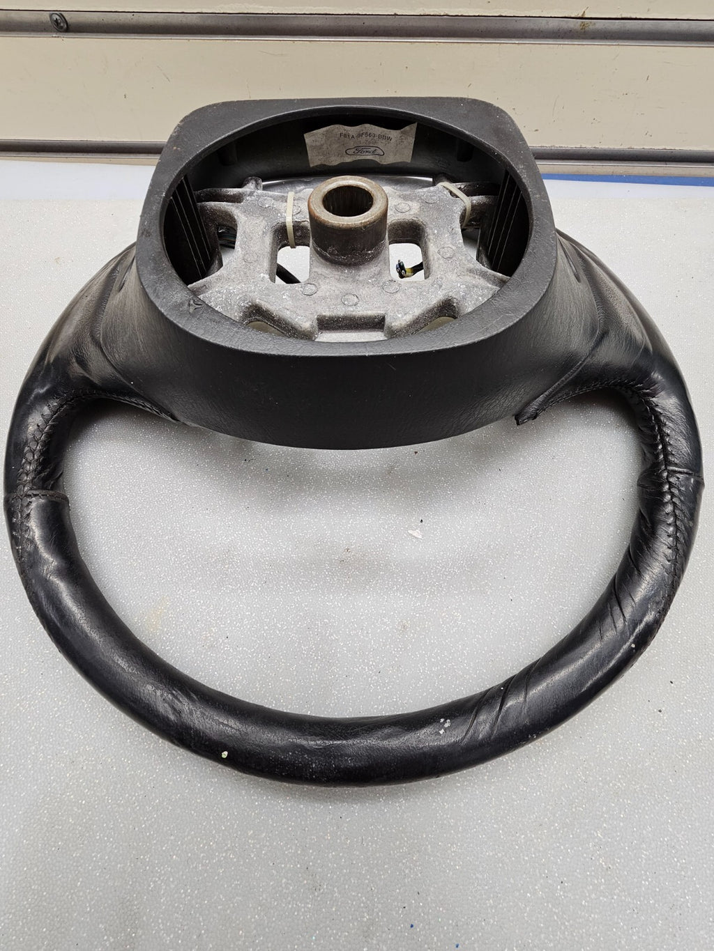 🔥1997-2003 Ford F-150 F-250 EXPEDITION Leather Steering Wheel Cruise Dash Black