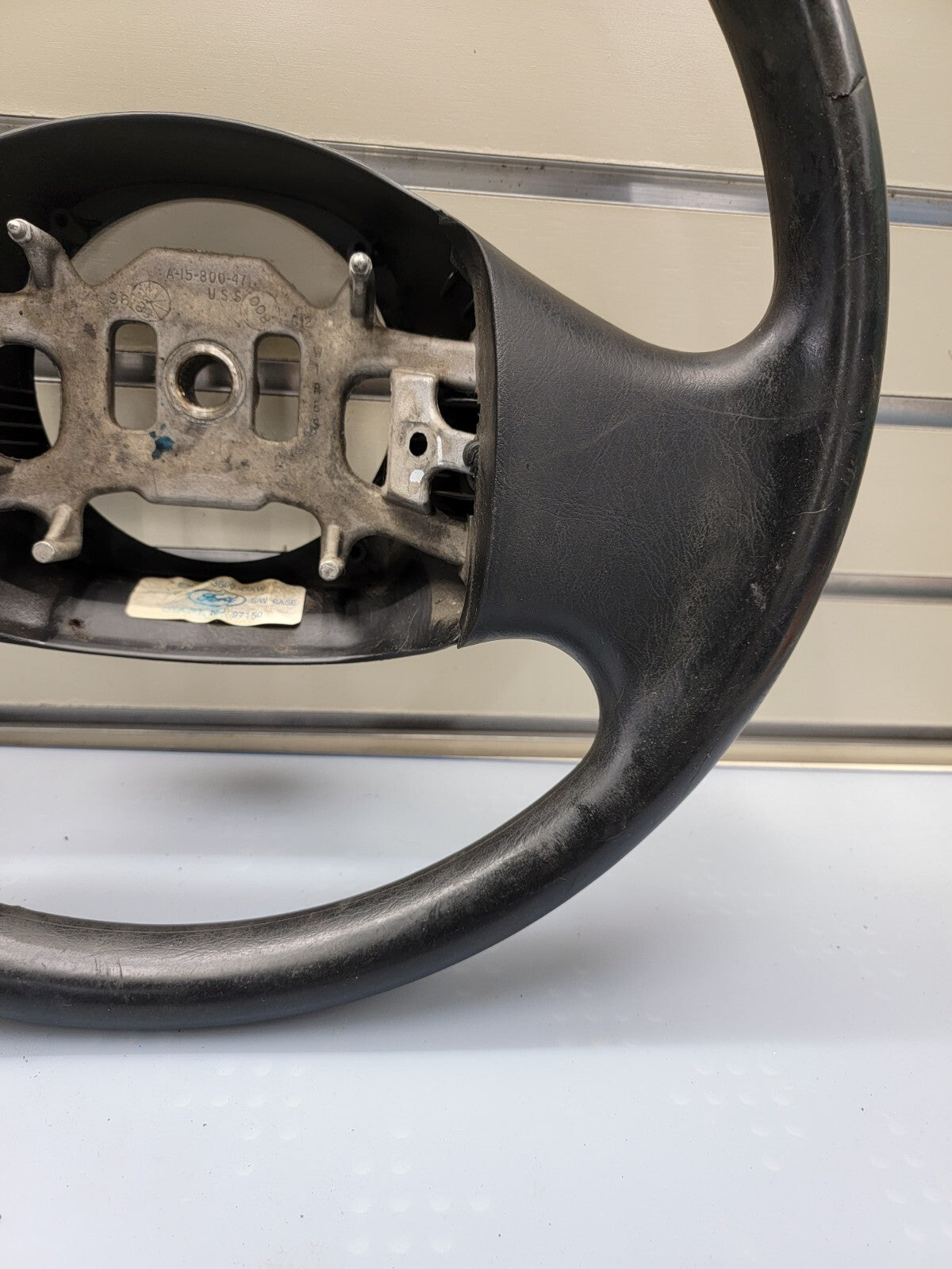 🔥1997-2003 Ford F-150 Leather Steering Wheel Cruise Dash Black