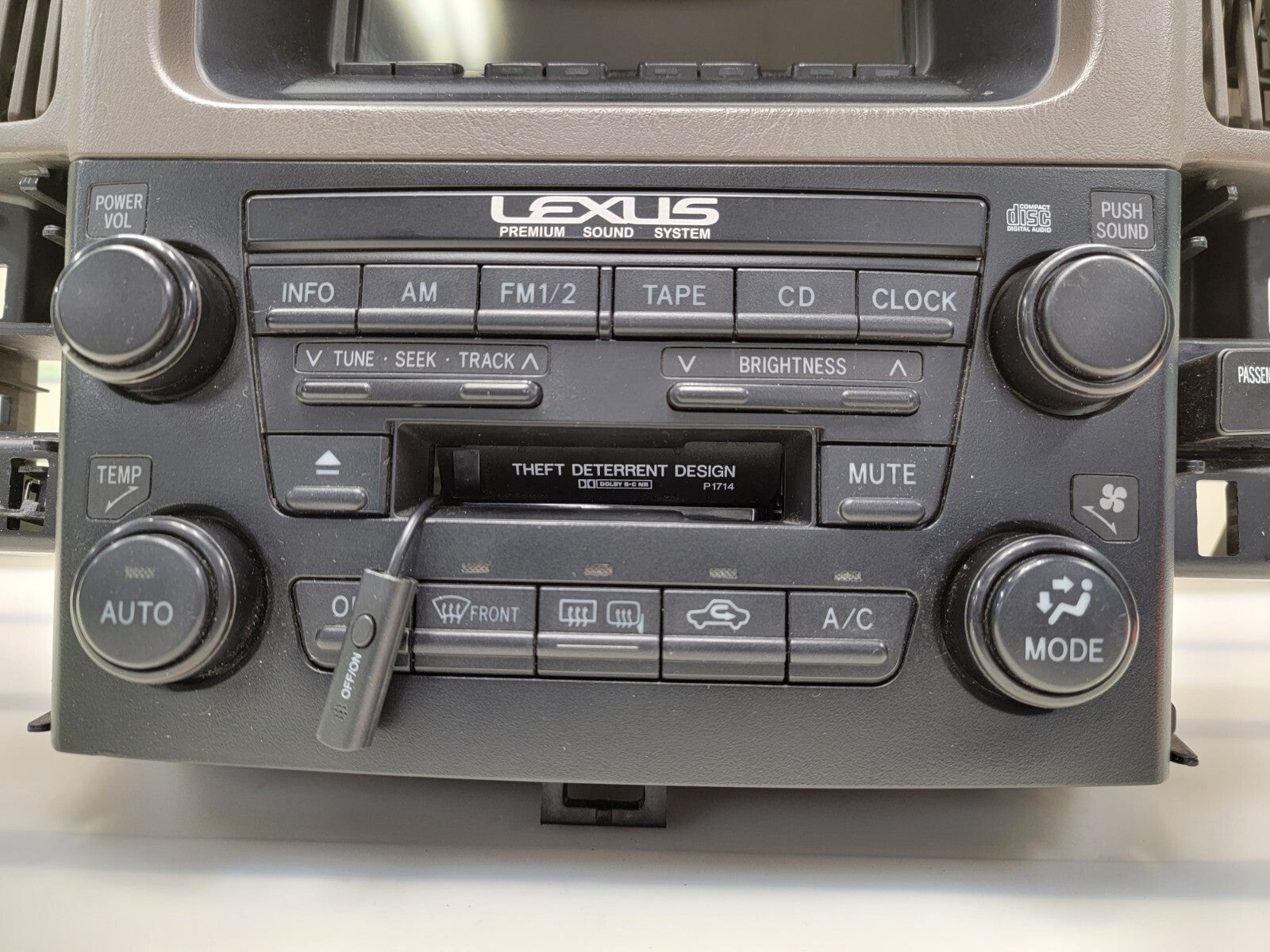 🔥1999 - 2003 Lexus RX300 Info GPS Display Screen OEM RADIO BEZEL RX dark tan