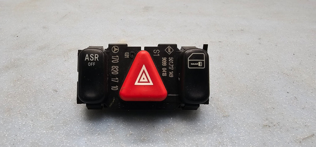 🔥97-01 MERCEDES-BENZ C-CLASS Hazard Emergency Flasher Light Lock Control Switch