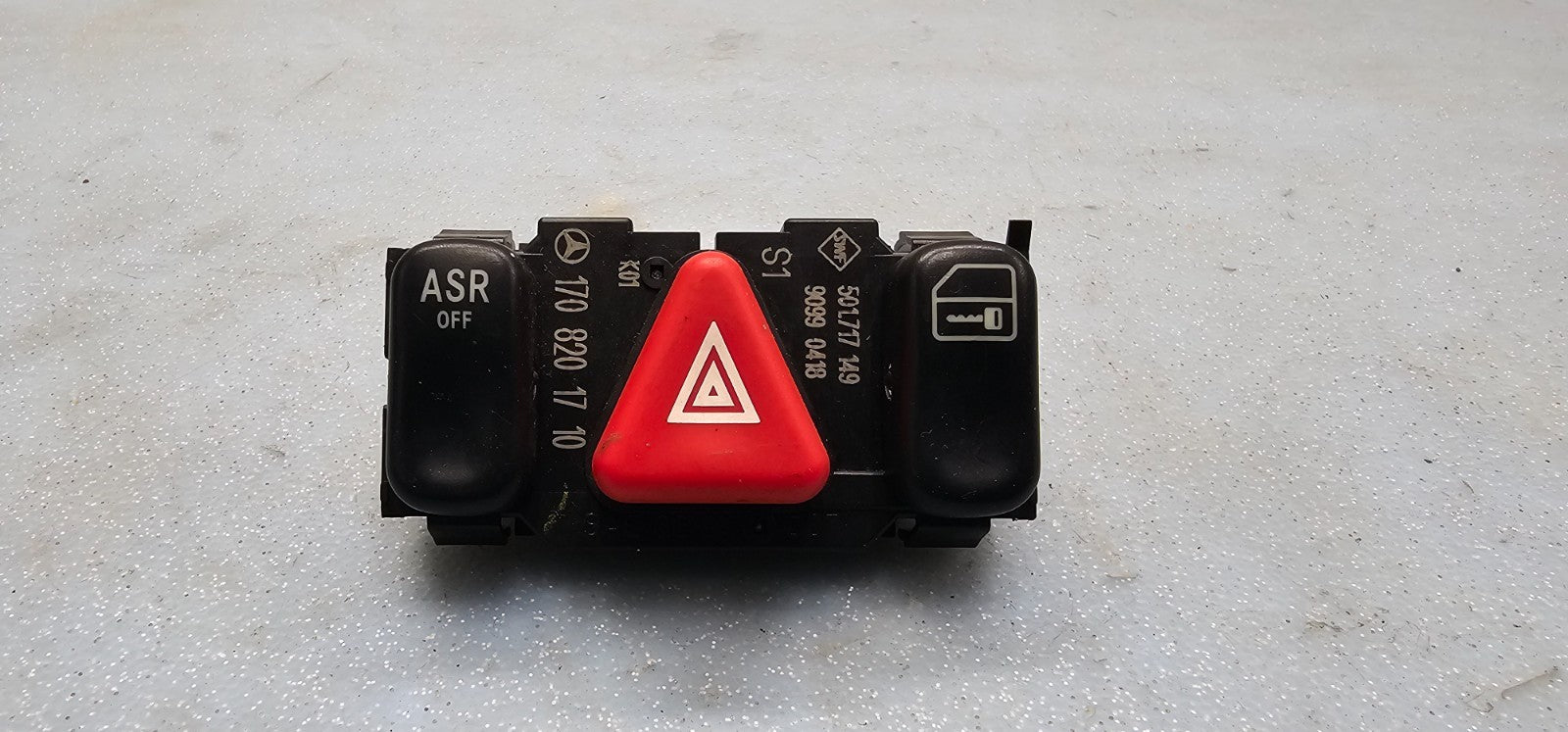 🔥97-01 MERCEDES-BENZ C-CLASS Hazard Emergency Flasher Light Lock Control Switch