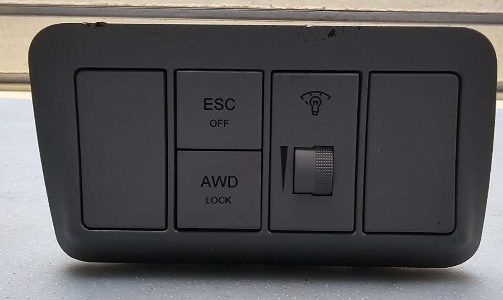 🔥07-09 Hyundai Santa Fe Dash Switch Panel Dimmer Lock Fog Light Control Silver