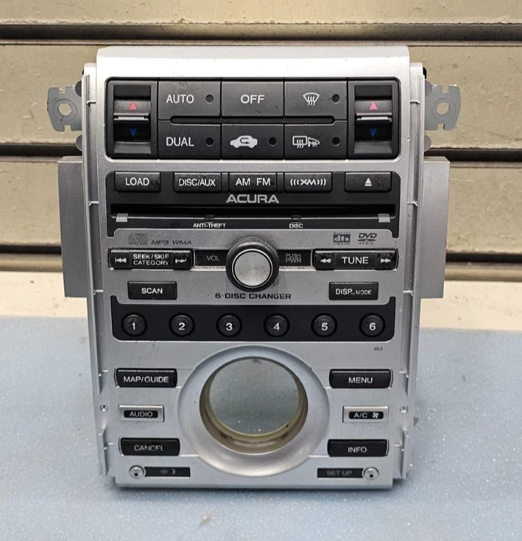 🔥05-08 Acura RL Radio Stereo MP3 DVD 6 Disc Cd Player Climate Control Silver