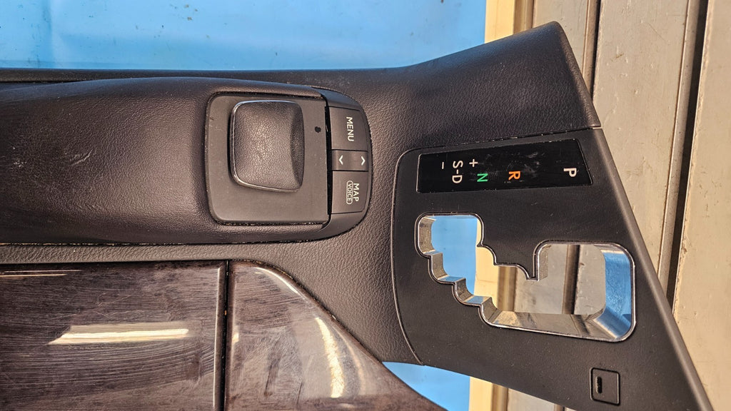 10-13 Lexus RX350 Center Console Shifter Shift Bezel Trim Cup Holder Wood/Black