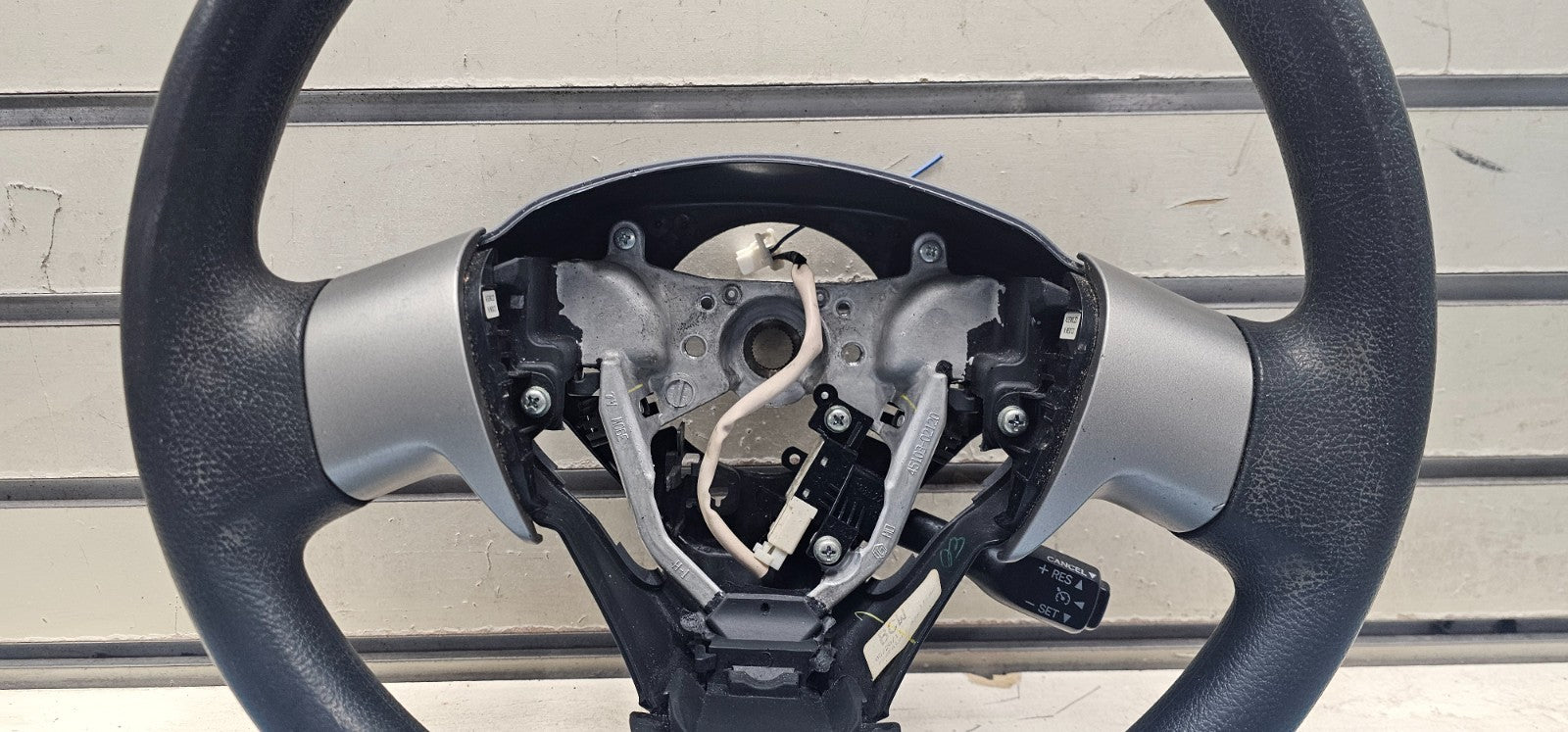 🔥09-13 TOYOTA MATRIX COROLLA FRONT STEERING COLUMN WHEEL ASSEMBLY BLACK LEATHER