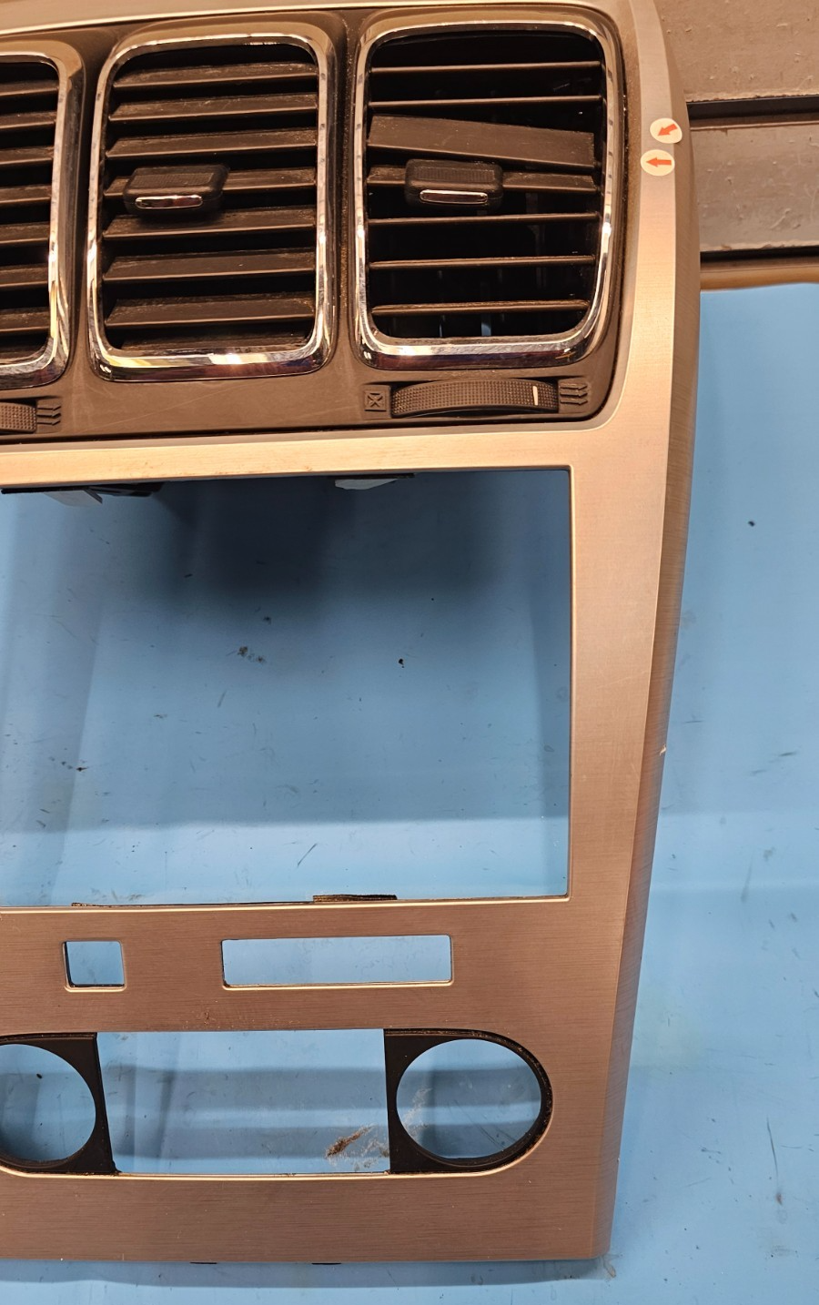 🔥07-12 Acadia Center Dash Bezel Radio Stereo Panel Climate Control OEM Silver