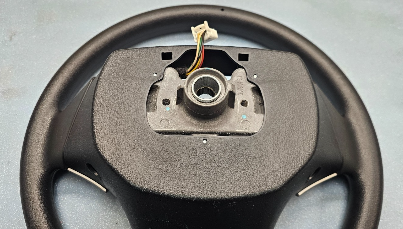 🔥07-09 Elantra Left Driver Steering Column Wheel Cruise Control Leather Black