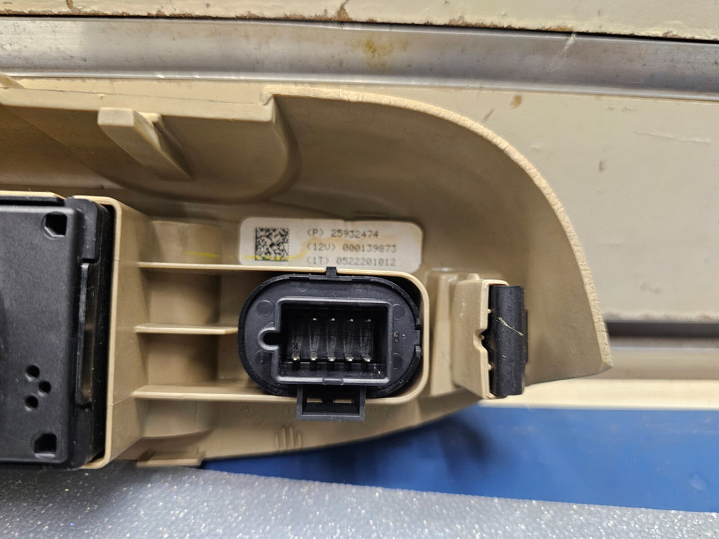 🔥07-10 SILVERADO SIERRA MASTER LEFT DRIVER POWER WINDOW SWITCH TAN/GRAY WS47