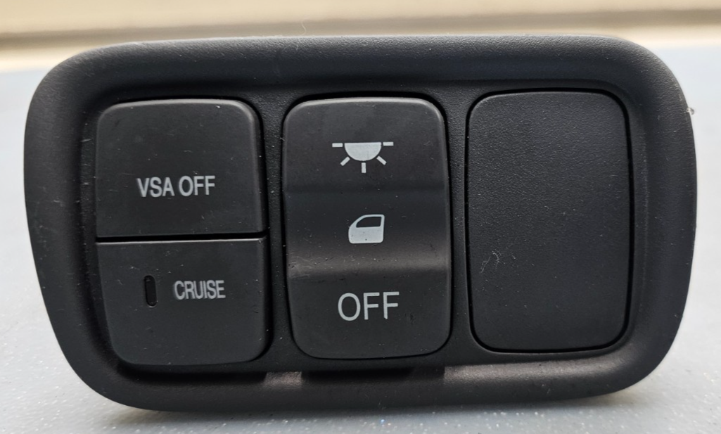 🔥03-08 Honda Pilot cruise control & light on/off switch with trim Black OEM