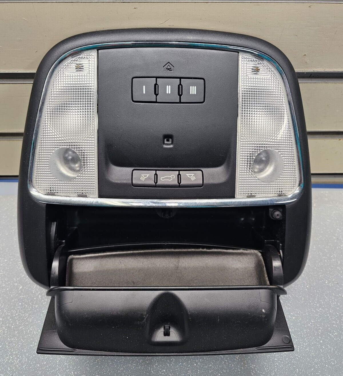 11-15 GRAND CHEROKEE Black Overhead Roof Console Sunroof Liftgate Storage Black