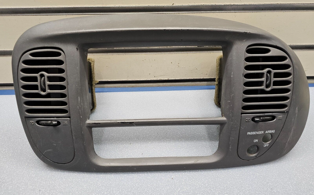 🔥97-03 Ford F150 Center Dash Radio Climate Trim Stereo BEZEL Panel Line GRAY