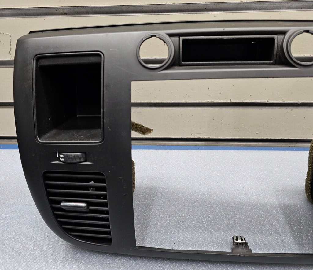 🔥07-14 Silverado SIERRA Center Dash Radio Bezel AC Climate Trim Panel BLACK B6