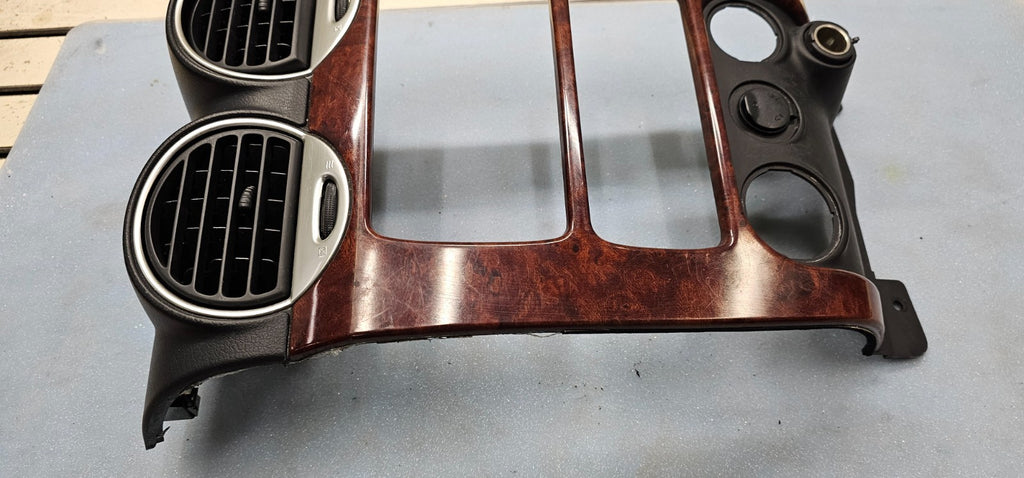 🔥02-09 ENVOY DASH RADIO AUDIO STEREO CLIMATE BEZEL TRIM INSTRUMENT PANEL WOOD