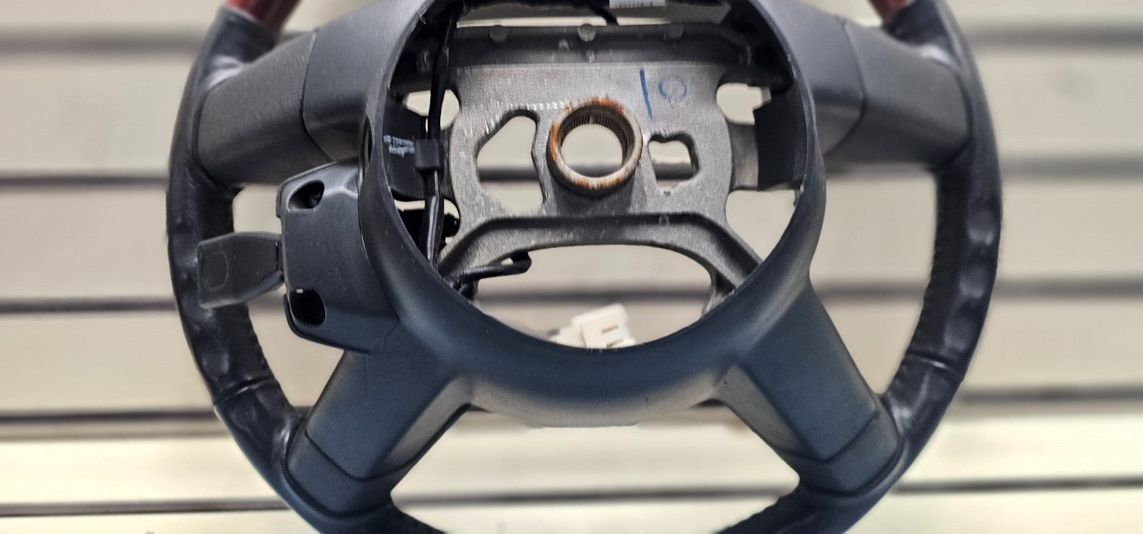 🔥2005-2010 Chrysler 300C Dark Slate Leather Steering Wheel Woodgrain Black/wood