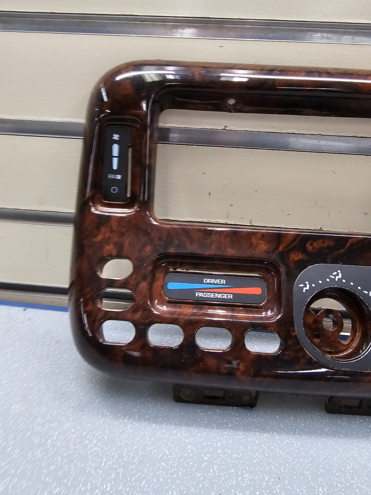 🔥96-00 Dodge Caravan Voyager A/C Heater Climate Temp Control Bezel WOODGRAIN