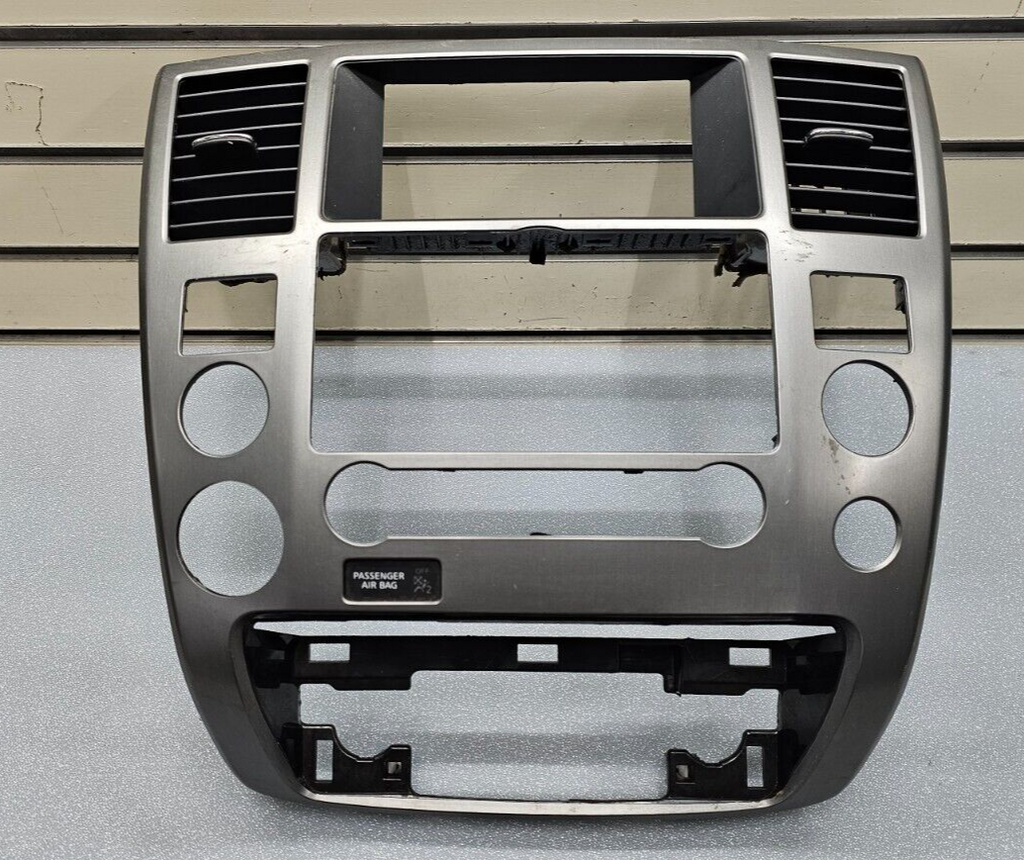 🔥08-15 Armada QX56 Dash FM Radio Climate Bezel Stereo Display Trim Panel Silver